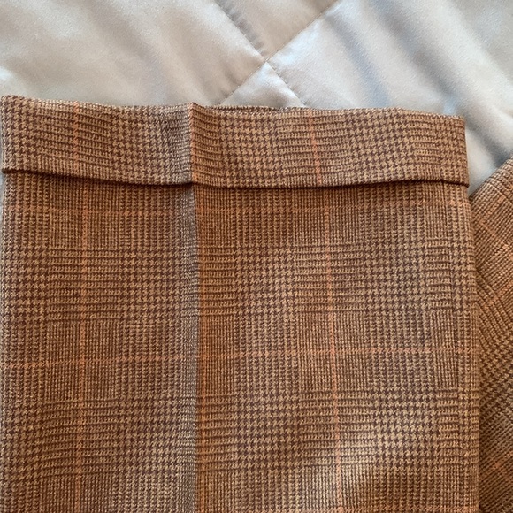 Lauren Ralph Lauren wool trousers pockets, pleats, cuffs army green plaid size 6 - Picture 4 of 6